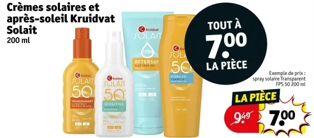 Offre: Crèmes solaires et après-soleil
