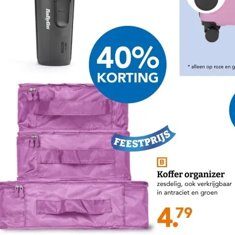 Aanbieding: Koffer organizer