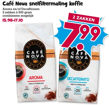 Aanbieding: Café Nova snelfiltermaling koffie