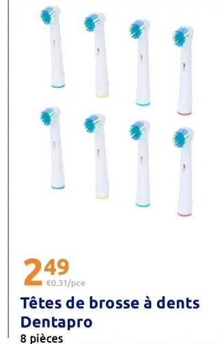 Offre: Têtes de brosse à dents