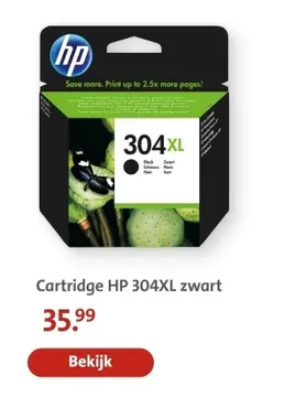 Aanbieding: Cartridge HP 304XL zwart