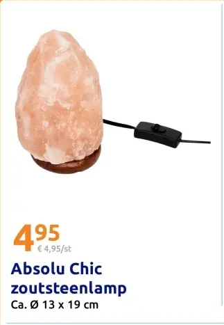 Aanbieding: zoutsteenlamp