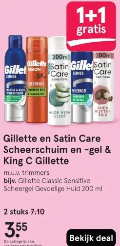 Aanbieding: Scheerschuim en -gel & King C Gillette