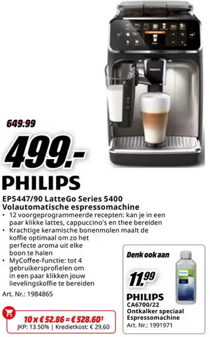 Promotie: LatteGo Series 5400 Volautomatische espressomachine