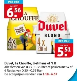 Aanbieding: Duvel, La Chouffe, Liefmans of 't IJ