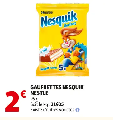 Offre: Gaufrettes Nesquik