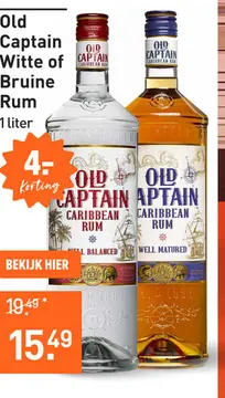 Aanbieding: Old Captain Witte Rum 100CL Mixen