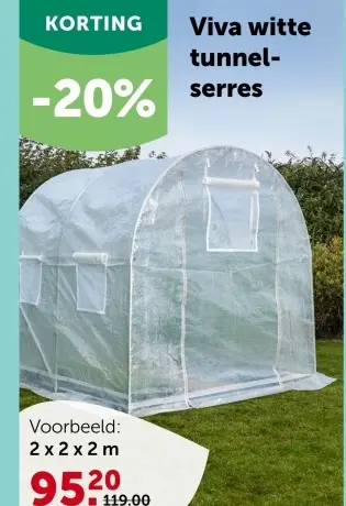 Promotie: Viva witte tunnel-serres
