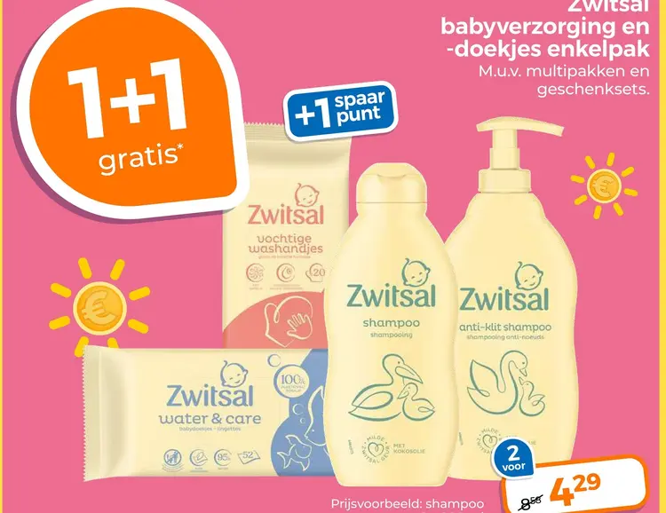 Aanbieding: Zwitsal babyverzorging en -doekjes enkelpak