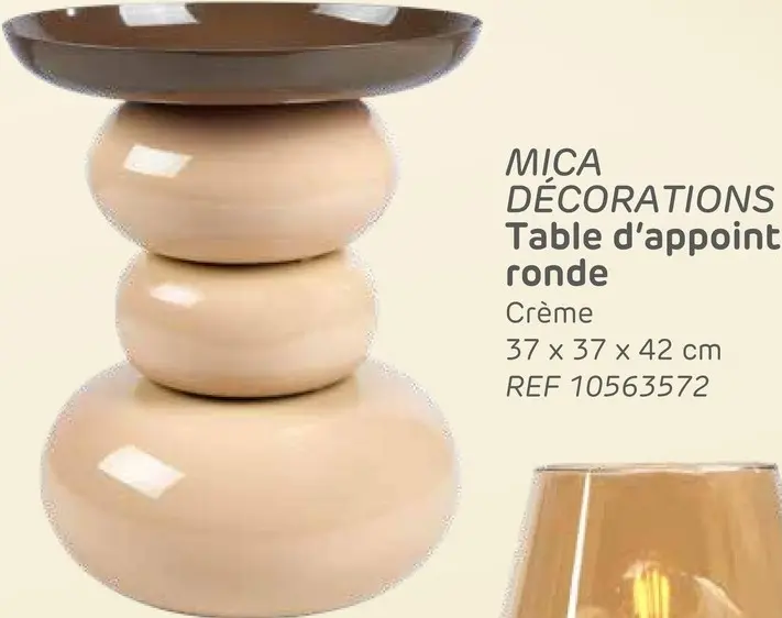 Offre: MICA DECORATIONS Table d'appoint ronde