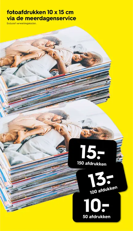 Promotie: Fotoafdrukken 10 x 15 cm via de meerdagenservice