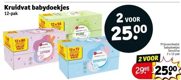 Aanbieding: Kruidvat babydoekjes