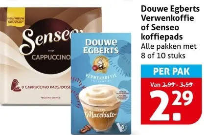 Aanbieding: Verwenkoffie of Senseo koffiepads