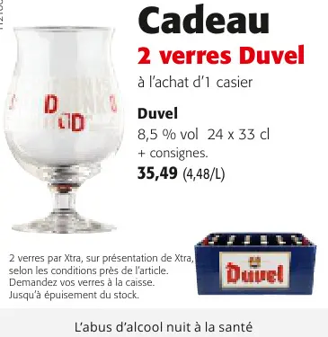 Offre: Cadeau 2 verres Duvel