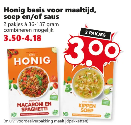 Aanbieding: basis voor maaltijd, soep en/of saus