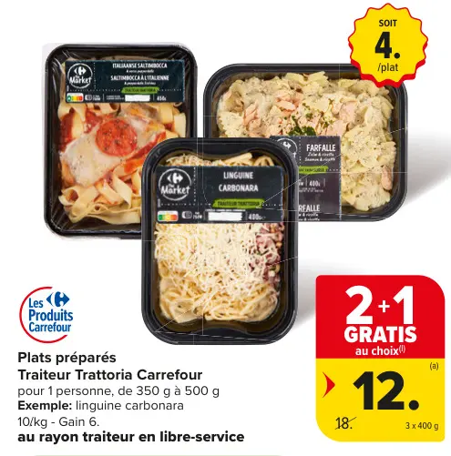 Offre: Plats préparés Traiteur Trattoria