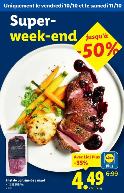 Offre: Filet de poitrine de canard
