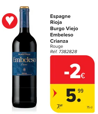 Offre: Burgo Viejo Embeleso Crianza