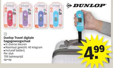 Aanbieding: Dunlop Travel digitale bagageweegschaal