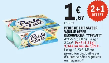 Offre: Perle de lait saveur vanille offre découverte