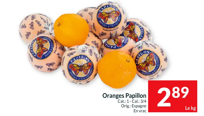 Offre: Oranges Papillon
