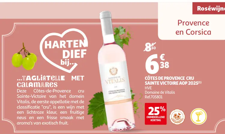 Promotie: Côtes de provence cru sainte victoire aop