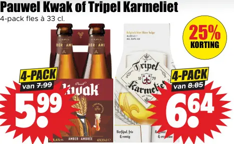 Aanbieding: Kwak of Tripel Karmeliet