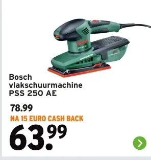 Aanbieding: vlakschuurmachine PSS 250 AE