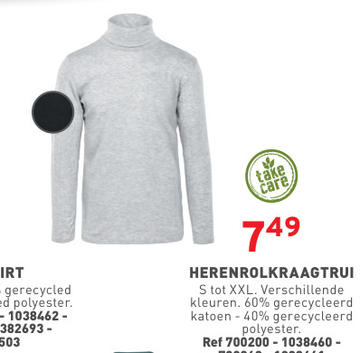 Aanbieding: HERENROLKRAAGTRUI