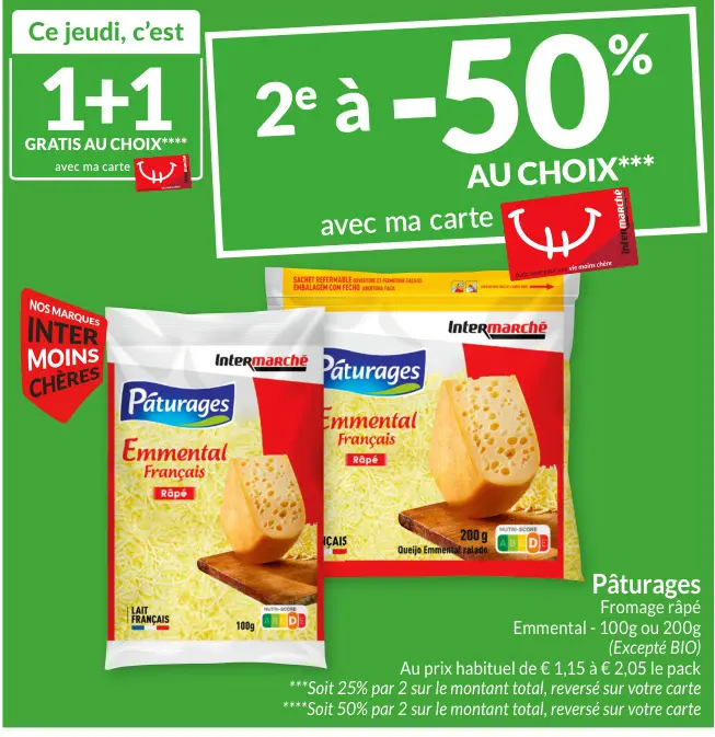 Offre: Fromage râpé Emmental