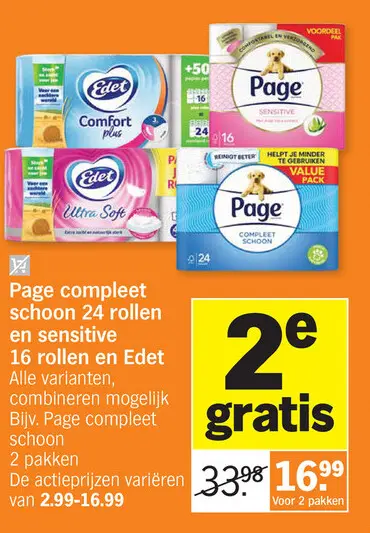 Offre: Page compleet schoon, sensitive en Edet