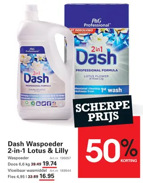 Aanbieding: Dash Waspoeder 2-in-1 Lotus & Lilly