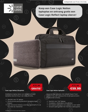 Aanbieding: Case Logic Notion laptoptas