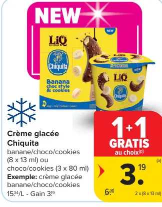 Offre: Crème glacée