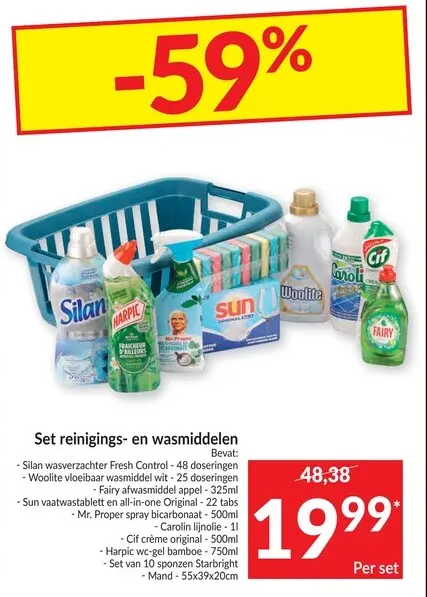 Promotie: Set reinigings- en wasmiddelen