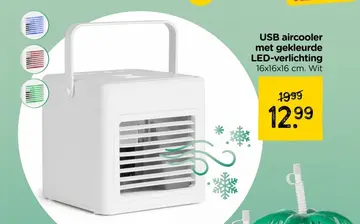 Aanbieding: Air Cooler USB - met LED verlichting - 16x16x16.5 cm