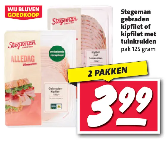 Aanbieding: Stegeman gebraden kipfilet of kipfilet met tuinkruiden