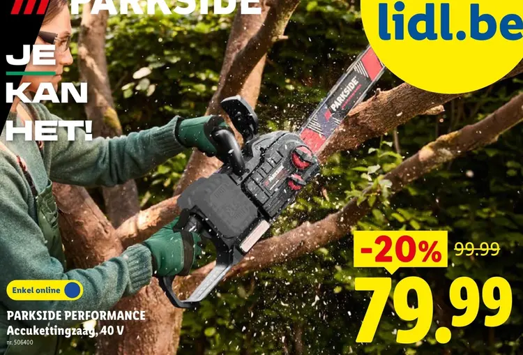 Promotie: PARKSIDE PERFORMANCE Accukettingzaag, 40 V