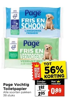 Aanbieding: Page Vochtig Toiletpapier