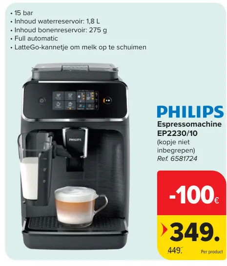 Promotie: Espressomachine EP2230/10