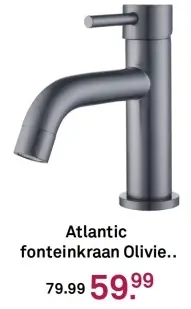 Aanbieding: Atlantic fonteinkraan Olivie Gun metal