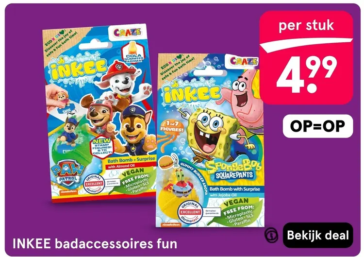 Aanbieding: INKEE badaccessoires fun