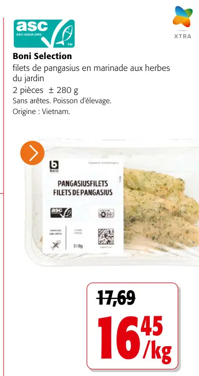 Offre: Pangasiusfilets filets de pangasius