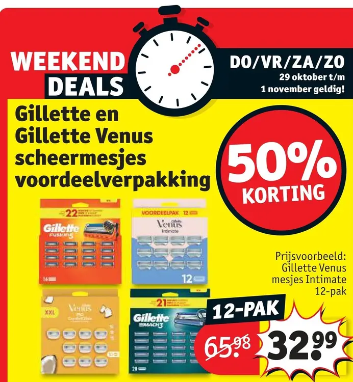 Aanbieding: Gillette en Gillette Venus scheermesjes voordeelverpakking