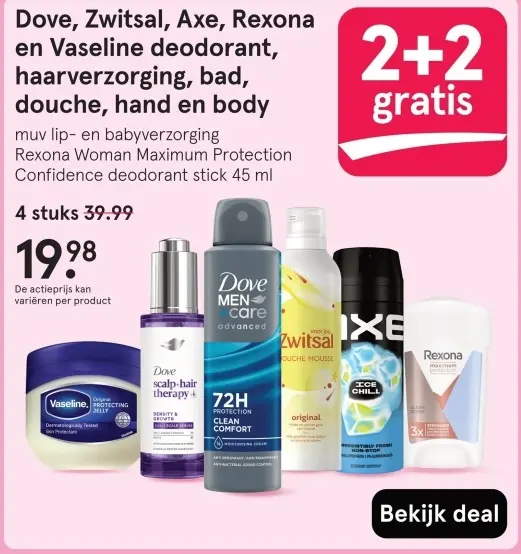 Aanbieding: Haarverzorging, bad, douche, hand en body