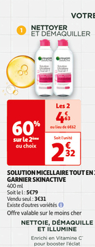 Aanbieding: SOLUTION MICELLAIRE TOUT EN 1 GARNIER SKINACT