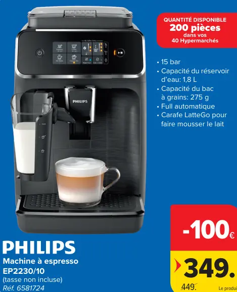 Offre: Machine à espresso EP2230/10