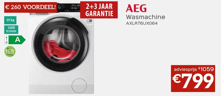 Promotie: Wasmachine