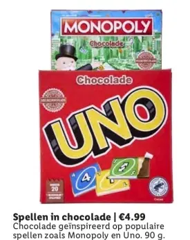 Aanbieding: Spellen in chocolade