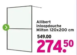 Aanbieding: inloopdouche Milton